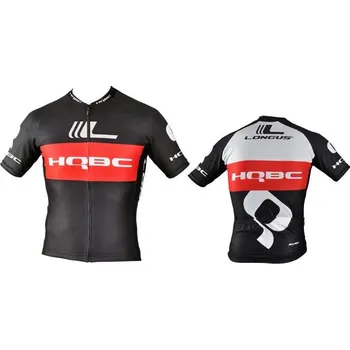 cyklistický dres Dres kr.rukáv HQBC Team Replica černo/červený XXL