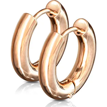 Náušnice Steel Edge Kruhové náušnice chirurgická ocel 1007-RD Velikost naušnic: 12mm