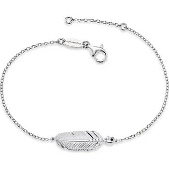 Náramek Stříbrný náramek Peříčko se zirkony ERB-LILFEDER-ZI
