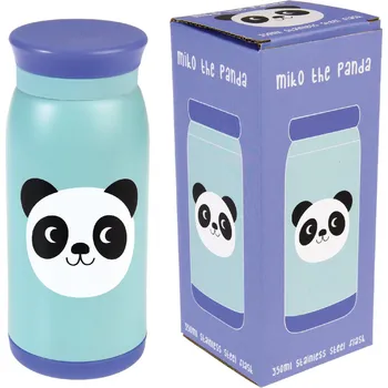 Sklenice Rex London Modrá nerezová láhev s pandou Miko The Panda