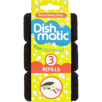 Houbička Ecoforce Dishmatic náhradní houbičky Heavy Duty 3 ks