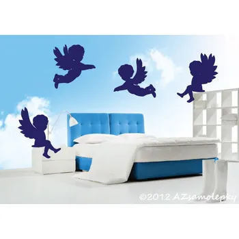 Samolepící dekorace Samolepky na zeď - Andělíčci - M