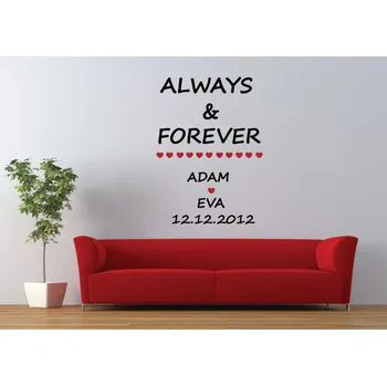 Samolepící dekorace Samolepky na zeď-Nápis-Always - S