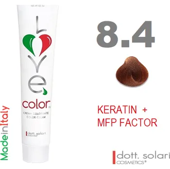 Barva na vlasy Love me Color 8.4 (100ml) - profesionální barva na vlasy s keratinem
