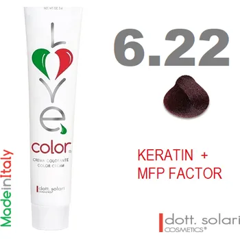 Barva na vlasy Love me Color 6.22 (100ml) - profesionální barva na vlasy s keratinem