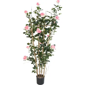 umělá květina RŮŽE ROYAL PALISADE růžová, 160cm (Luxusní umělý keř)