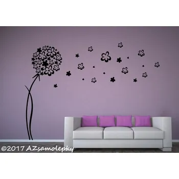 Samolepící dekorace Samolepky na zeď - Kytičková pampeliška - kolekce M (24 x 60 cm)