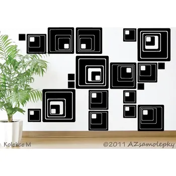 Samolepící dekorace Samolepky na zeď - HIT čtverce - kolekce S