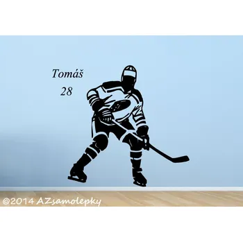 Samolepící dekorace Samolepky na zeď - Hokejista - S (40 x 40 cm)