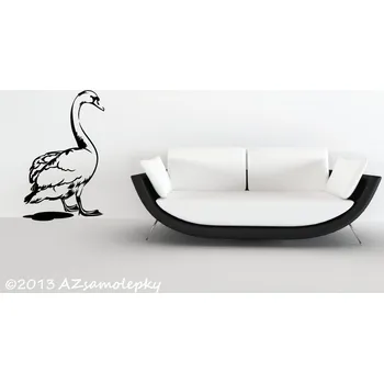 Samolepící dekorace Samolepky na zeď - Labuť na břehu - S (13 x 20 cm)