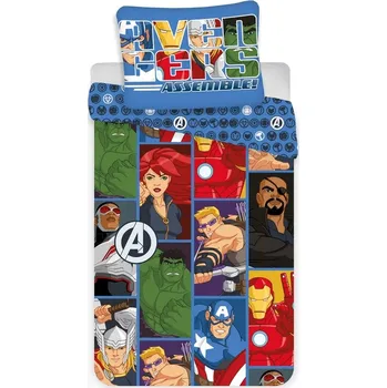 Povlečení Jerry Fabrics Avengers D3 micro 140 x 200, 70 x 90 cm zipový uzávěr