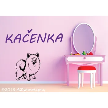 Samolepící dekorace Samolepky na zeď - Jméno - Pejsek - S