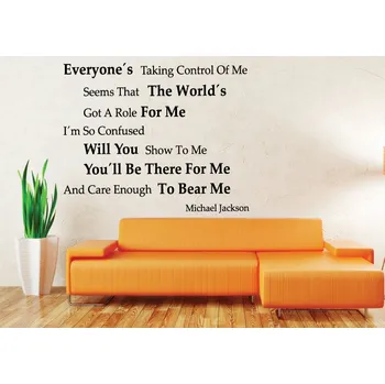 Samolepící dekorace Samolepky na zeď - Citát - Michael Jackson - S (60 x 50 cm)