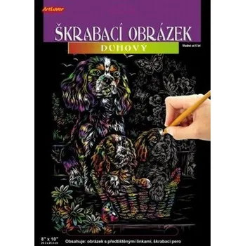 vyškrabávací obrázek Vyškrabovací obrázek - duhový - Pejsci