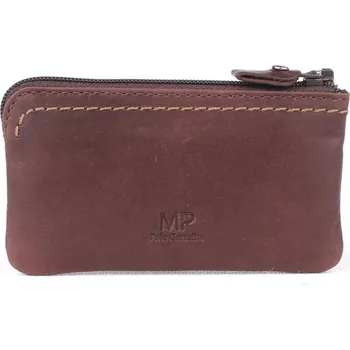 Luxusní kožená hladká tmavěhnědá klíčenka Marta Ponti no. 021