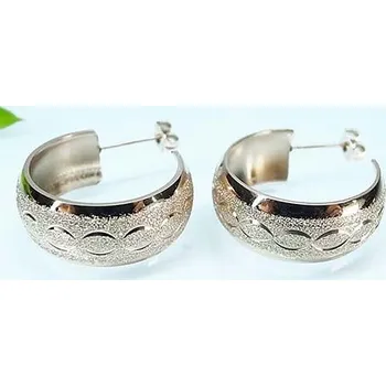 Náušnice Náušnice z chirurgické oceli Kruhy grvírované, růžové zlato20826