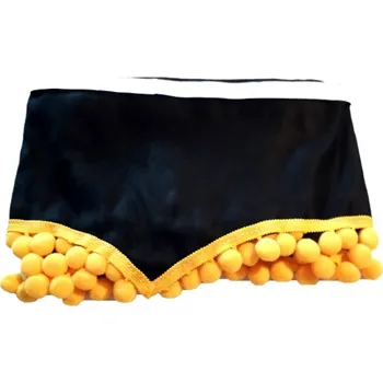 Stínítko do auta Přední záclonka univerzální, černá barva a žluté bambule