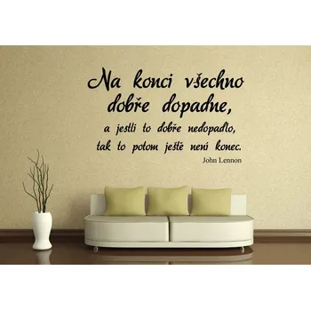 Samolepící dekorace Samolepky na zeď - Citát - John Lennon II - S (40 x 26 cm)