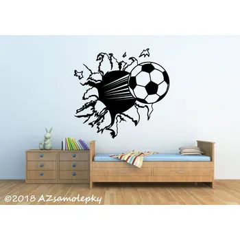 Samolepící dekorace Samolepky na zeď - Fotbalový míč - S (32 x 30 cm)