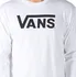 Pánské tričko VANS Mn Vans Classic LS White