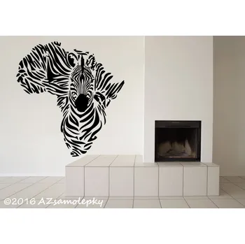 Samolepící dekorace Samolepky na zeď - Mapa Afriky - M (90 x 95 cm)