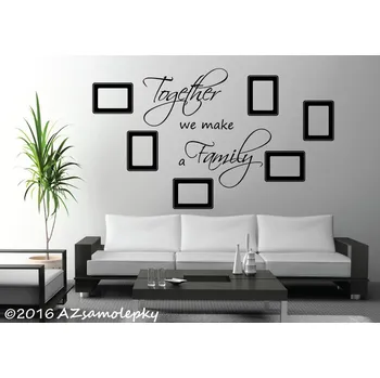 Samolepící dekorace Samolepky na zeď-Nápis-FOTO-Together a Family - L