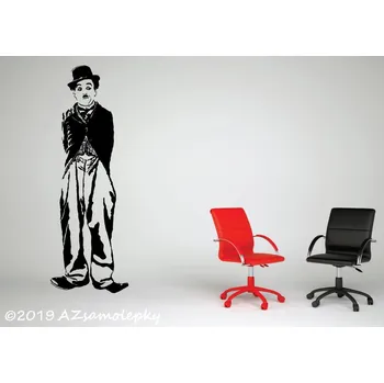 Samolepící dekorace Samolepky na zeď - Charlie Chaplin - M (31 x 90 cm)