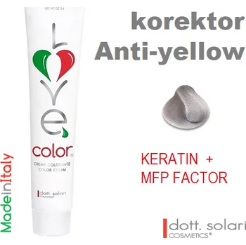 Barva na vlasy Love me Color korektor Anti-yellow (100ml) - profesionální barva na vlasy s keratinem