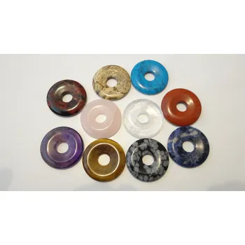 Přírodní kámen Donut z drahých kamenů - energetický přívěsek, talisman Druh kamene: Tyrkenit