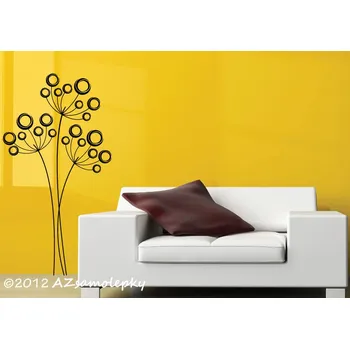 Samolepící dekorace Samolepky na zeď - Moderní bublinkový kmín - S (32 x 60 cm)