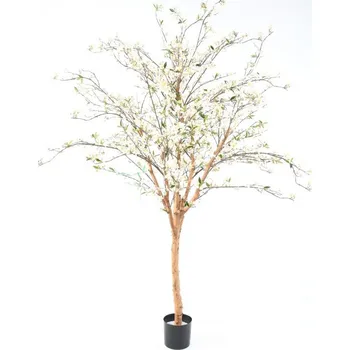 umělá květina Luxusní umělý kvetoucí strom TŘEŠEŇ FLOWER WIDE bílá, 220cm