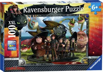 Puzzle Ravensburger Jak vycvičit draka: Bezzubka a přátelé XXL 100 dílků