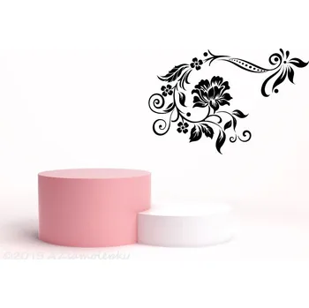 Samolepící dekorace Samolepky na zeď - Pnoucí ornament - L (80 x 53 cm)