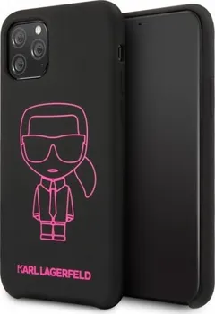 Pouzdro na mobilní telefon Karl Lagerfeld Pink Out Black pro iPhone 11 Pro Max černé