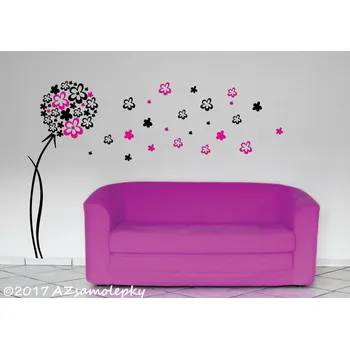 Samolepící dekorace Samolepky na zeď - Kytičková DUO pampeliška - kolekce M (24 x 60 cm)