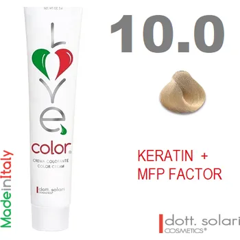 Barva na vlasy Love me Color 10.0 (100ml) - profesionální barva na vlasy s keratinem