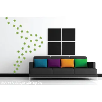 Samolepící dekorace Samolepky na zeď - Mini - kytičky - kolekce S