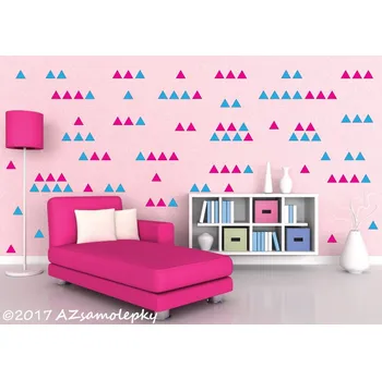Samolepící dekorace Dětské samolepky na zeď - DUO trojúhelníčky - kolekce XS