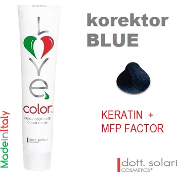 Barva na vlasy Love me Color korektor BLUE (100ml) - profesionální barva na vlasy s keratinem