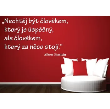 Samolepící dekorace Samolepky na zeď - Citát - Albert Einstein II - M (75 x 43 cm)