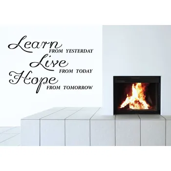 Samolepící dekorace Samolepky na zeď-Nápis-Learn, live, hope - S (40 x 27 cm)