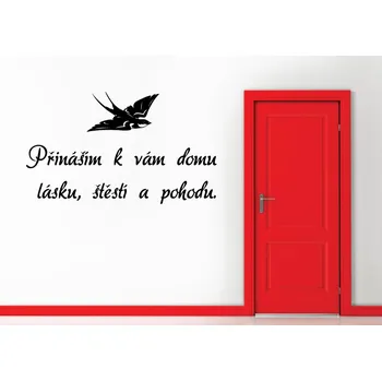 Samolepící dekorace Samolepky na zeď-Nápis-K vám domu - S