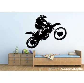 Samolepící dekorace Samolepky na zeď - Motokros - S (60 x 42 cm)