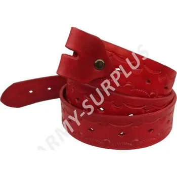 Opasek ČESKÝ VÝROBCE Opasek kožený zdobený bez spony (přezky) - vzor 13 (ruční výroba) Délka: 123cm