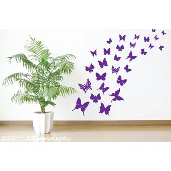 Samolepící dekorace Samolepky na zeď - Motýlí ráj