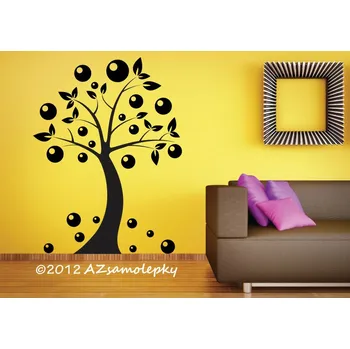 Samolepící dekorace Samolepky na zeď - Bublinkový strom - XS (45 x 60 cm)