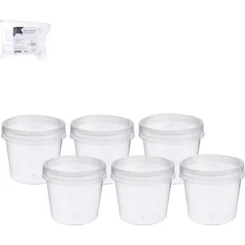Orion Sada plastových dóz s víčkem 50 ml 6 ks