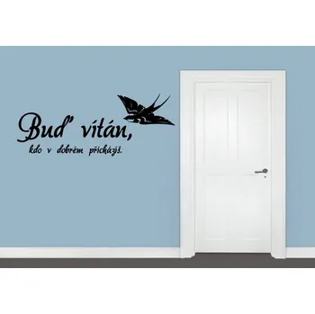 Samolepící dekorace Samolepky na zeď-Nápis-Buď vítán - S