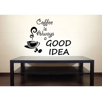 Samolepící dekorace Samolepky na zeď-Nápis-Káva - S (40 x 32 cm)