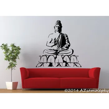 Samolepící dekorace Samolepky na zeď - Buddha - L (98 x 100 cm)